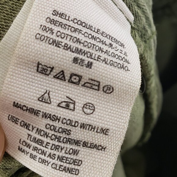 Free People Utility Boyfriend Cropped Pants Trousers in Moss Green size 25 - Picture 9 of 13